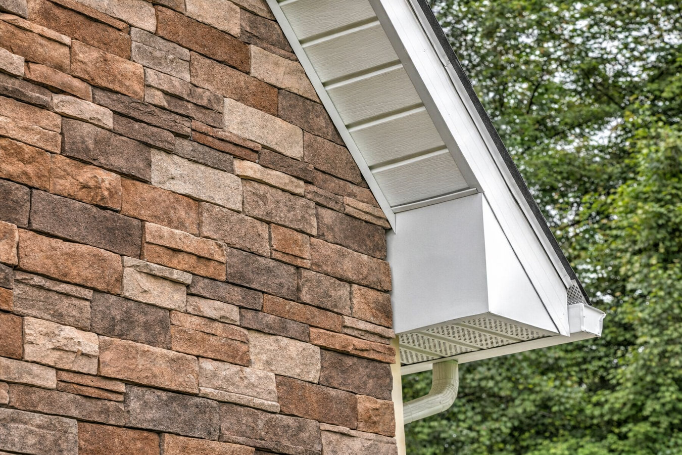 Stone veneer installation
